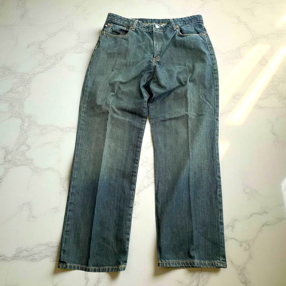 Ralph Lauren Saturday blue jeans size 14 cotton medium wash denim straight leg - Picture 2 of 16
